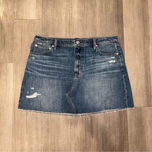 GAP Distressed Blue Denim Skirt